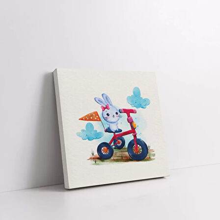 Yarışçı Tavşan Kanvas Tablo