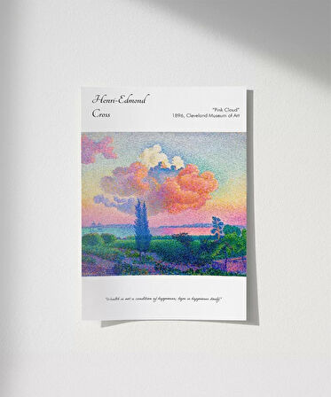 Çerçevesiz Poster Henri-Edmond Cross Pembe Bulut