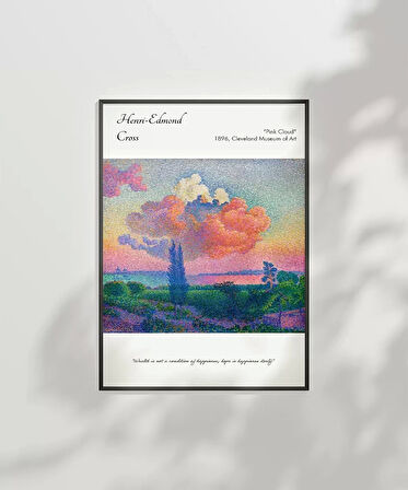 Çerçevesiz Poster Henri-Edmond Cross Pembe Bulut