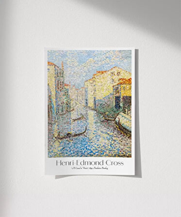 Çerçevesiz Poster Henri-Edmond Cross Venedikte Bir Kanal