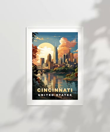 Çerçevesiz Poster Nehrin ve Güneşin Şehri