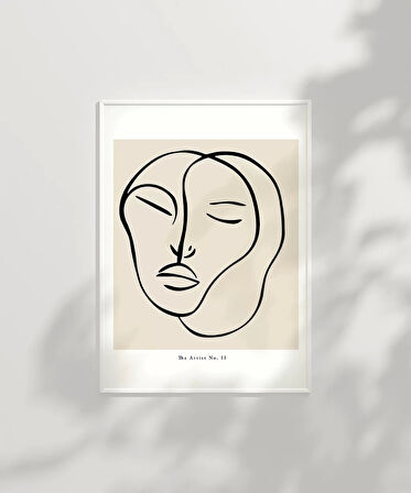Çerçevesiz Poster Minimalist Portre Sanat
