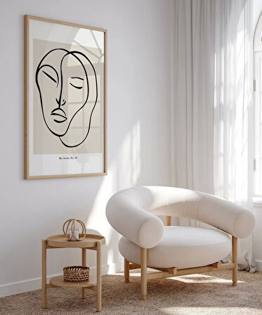 Çerçevesiz Poster Minimalist Portre Sanat
