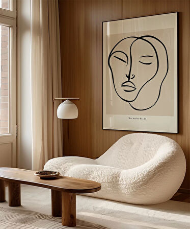 Çerçevesiz Poster Minimalist Portre Sanat