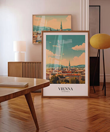 Çerçevesiz Poster Viyana Şehir Manzarası
