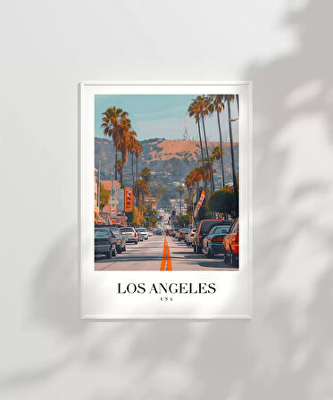 Çerçevesiz Poster Los Angeles Sokak Manzarası
