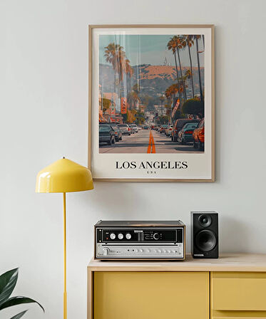 Çerçevesiz Poster Los Angeles Sokak Manzarası