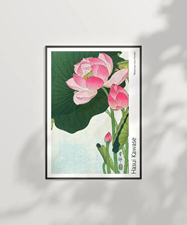 Çerçevesiz Poster Ohara Koson Çiçek Açan Lotus Çiçekleri 2