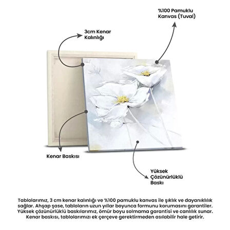 Floral Füzyon Kanvas Tablo