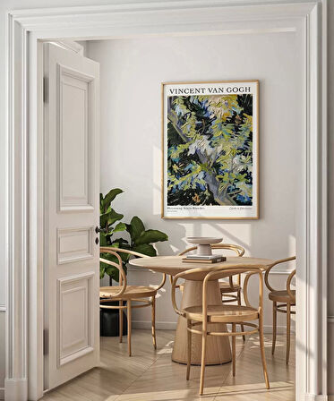 Çerçevesiz Poster Van Gogh Çiçek Açan Akasya Dalları