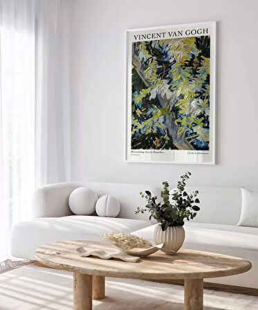 Çerçevesiz Poster Van Gogh Çiçek Açan Akasya Dalları