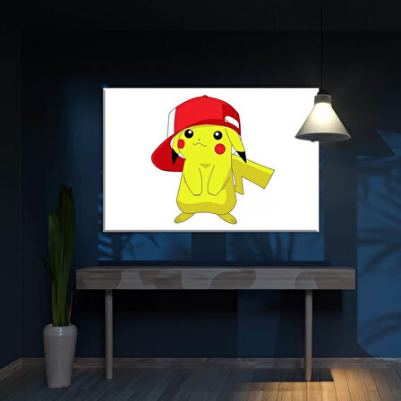 Şapkalı Pikachu Kanvas Tablo