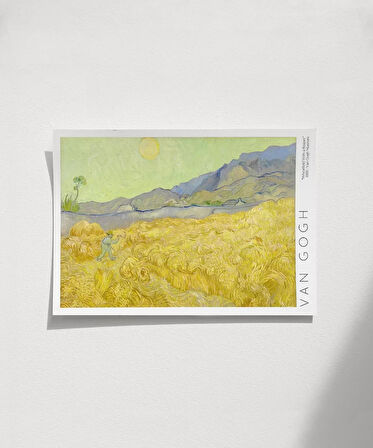 Çerçevesiz Poster Vincent Van Gogh Buğday Tarlası Ve Orakçı