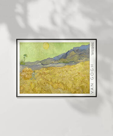 Çerçevesiz Poster Vincent Van Gogh Buğday Tarlası Ve Orakçı