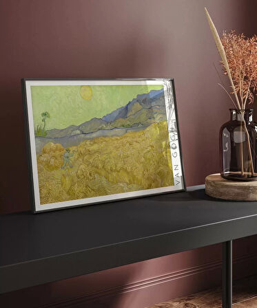 Çerçevesiz Poster Vincent Van Gogh Buğday Tarlası Ve Orakçı