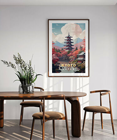 Çerçevesiz Poster Sonbahar Kyoto Manzarası