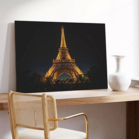 Işıklı Eyfel Kanvas Tablo