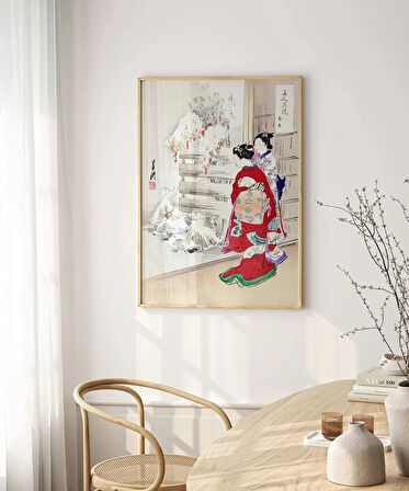 Çerçevesiz Poster Kimono ve Kar