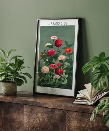 Çerçevesiz Poster L. Prang Çiçekler