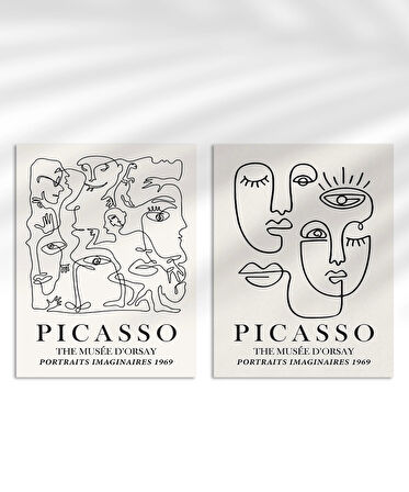 Çerçevesiz Poster Picasso İlhamlı 2'li