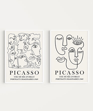 Çerçevesiz Poster Picasso İlhamlı 2'li