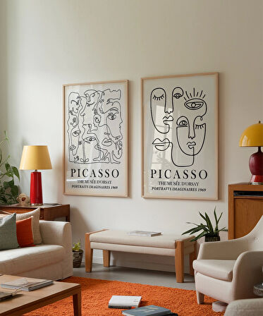 Çerçevesiz Poster Picasso İlhamlı 2'li