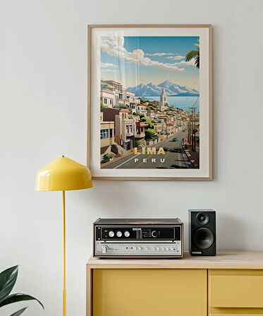 Çerçevesiz Poster Tropikal Lima Sokakları Dekoratif