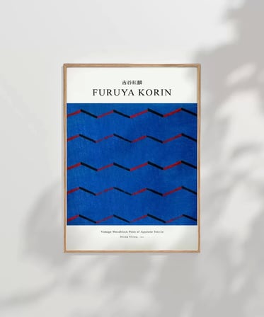 Çerçevesiz Poster Fruya Korin-Vintage Japon Deseni Baskı No 2