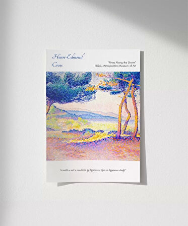 Çerçevesiz Poster Henri-Edmond Cross Kıyı Boyunca Çamlar 2