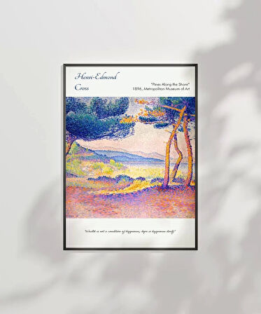Çerçevesiz Poster Henri-Edmond Cross Kıyı Boyunca Çamlar 2