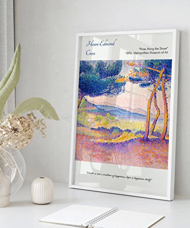 Çerçevesiz Poster Henri-Edmond Cross Kıyı Boyunca Çamlar 2