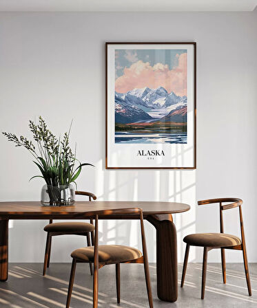 Çerçevesiz Poster Karlarla Kaplanmış Alaska