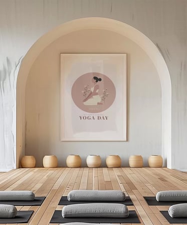 Çerçevesiz Poster Yoga ile Çiçek Aç