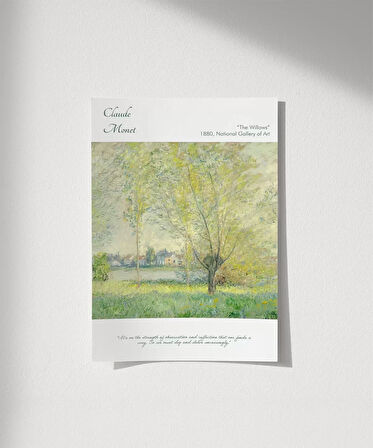 Çerçevesiz Poster Claude Monet Söğütler