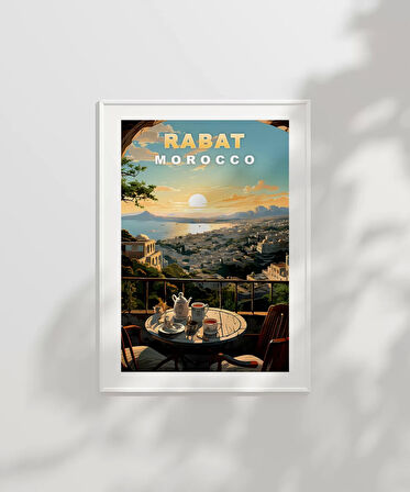 Çerçevesiz Poster Rabat Teras Manzarası