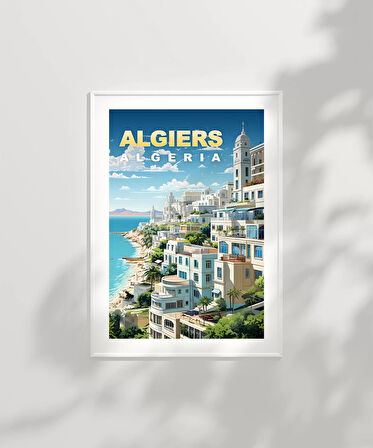 Çerçevesiz Poster Algiers Coastal Serenity