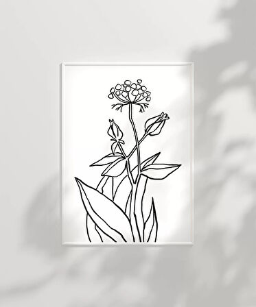 Çerçevesiz Poster Floral Detaylı Doğa Temalı