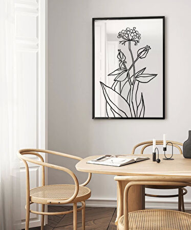 Çerçevesiz Poster Floral Detaylı Doğa Temalı