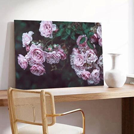 Pembe Güller Tarlası Kanvas Tablo