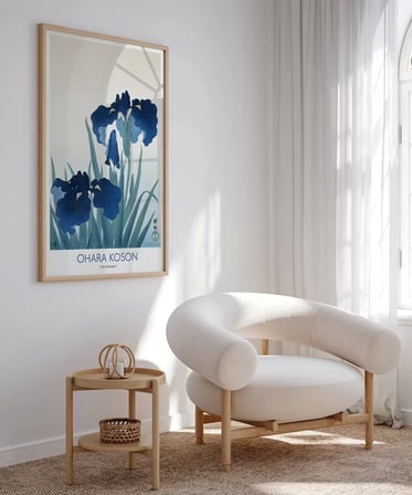 Çerçevesiz Poster Ohara Koson Süsen Çiçekleri 2