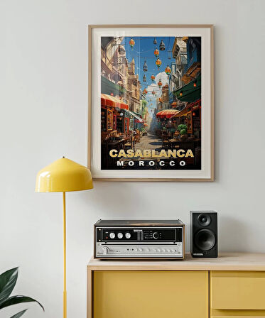 Çerçevesiz Poster Fas'ın Renkli Sokakları