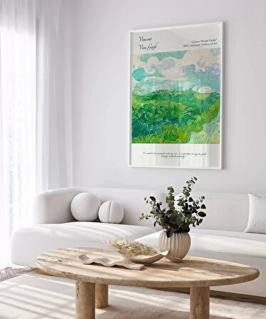 Çerçevesiz Poster Vincent Van Gogh Yeşil Buğday Tarlası