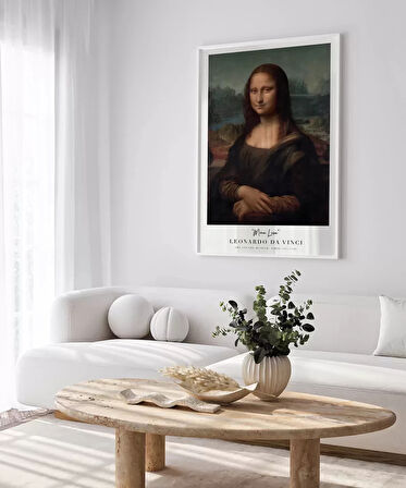Çerçevesiz Poster Leonardo Da Vinci Mona Lisa