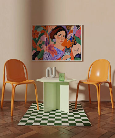 Çerçevesiz Poster Çiçeklerin Arasında