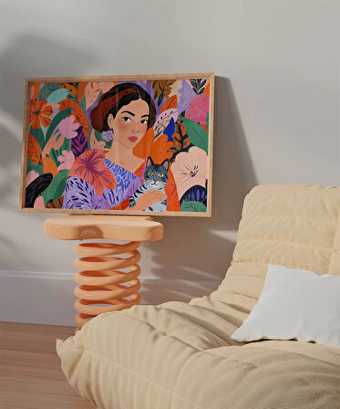 Çerçevesiz Poster Çiçeklerin Arasında