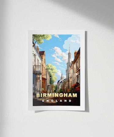 Çerçevesiz Poster Birmingham'ın Sakin Sokakları