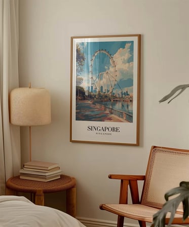 Çerçevesiz Poster Marina Bay'ın Parlak Yüzü