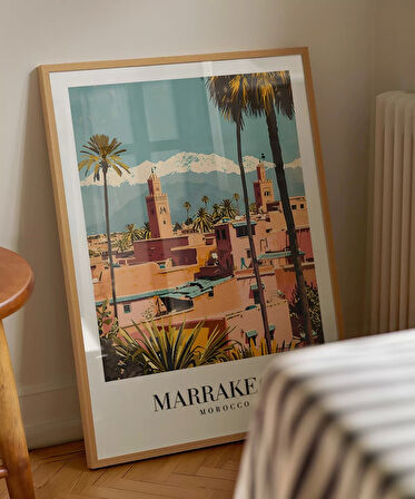 Çerçevesiz Poster Kızıl Şehir Marakeş