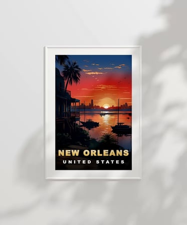 Çerçevesiz Poster New Orleans'ın Tarihi Evleri