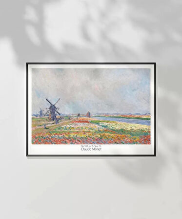 Çerçevesiz Poster Claude Monet Hadue Yakınlarında Lale bahçeleri